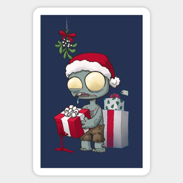Christmas Zombie Magnet by Dooomcat